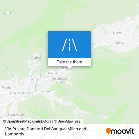 Via Privata Donatori Del Sangue map