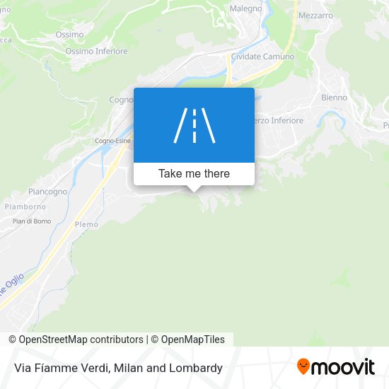 Via Fíamme Verdi map
