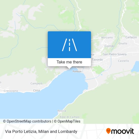 Via Porto Letizia map