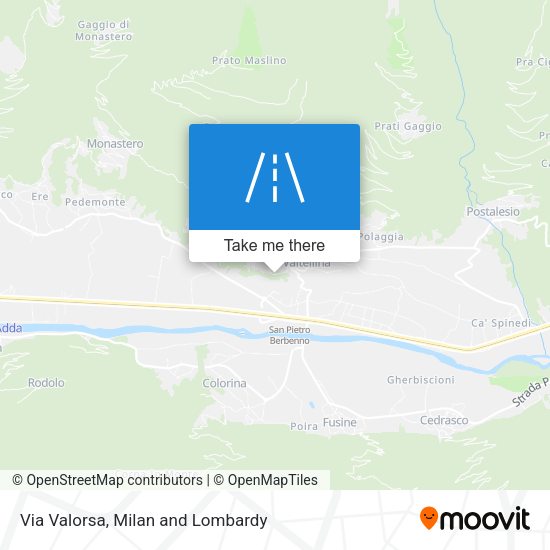 Via Valorsa map