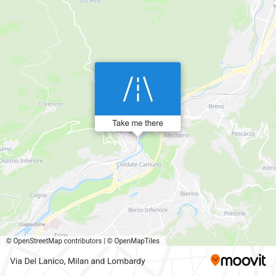 Via Del Lanico map