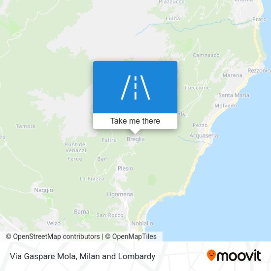 Via Gaspare Mola map