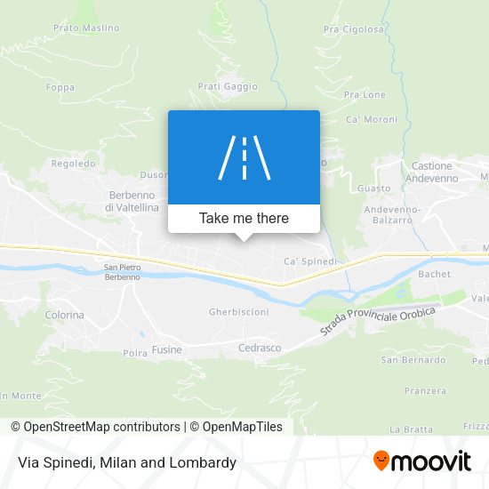 Via Spinedi map
