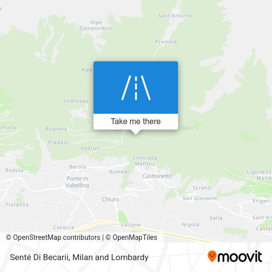 Senté Di Becarii map