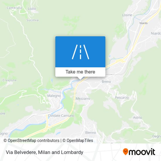 Via Belvedere map