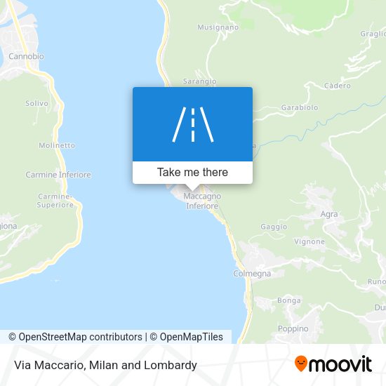 Via Maccario map