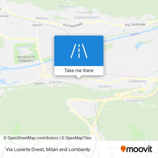 Via Luserte Ovest map