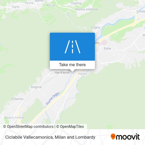 Ciclabile Vallecamonica map