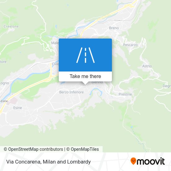 Via Concarena map