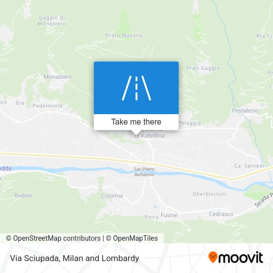 Via Sciupada map