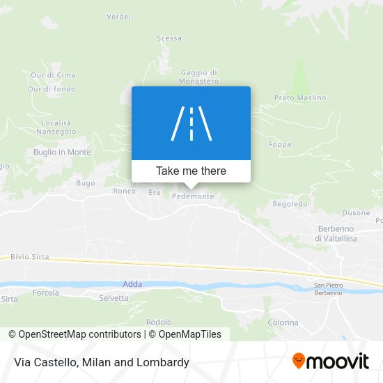 Via Castello map