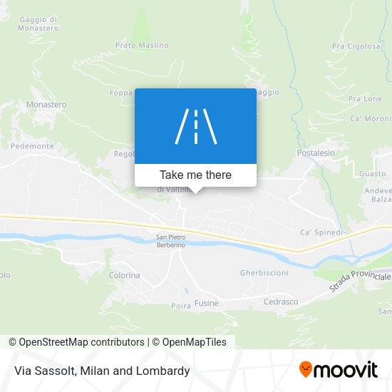 Via Sassolt map