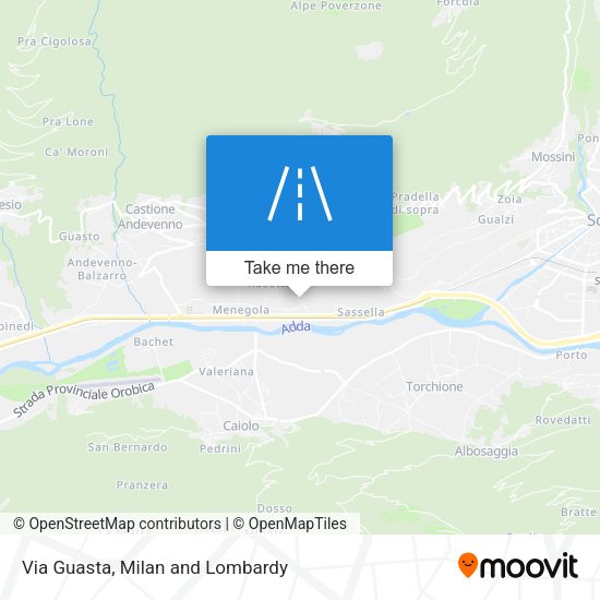 Via Guasta map
