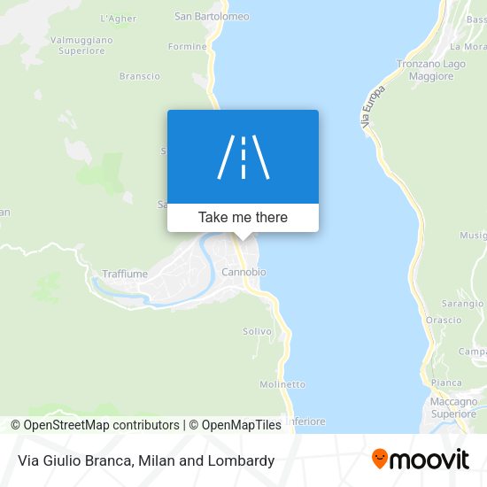 Via Giulio Branca map