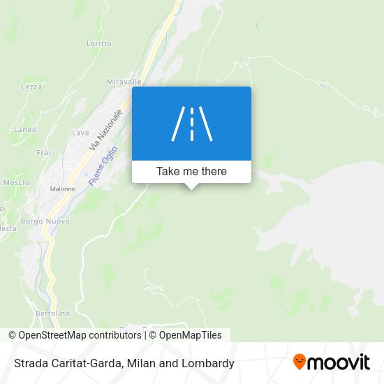 Strada Caritat-Garda map