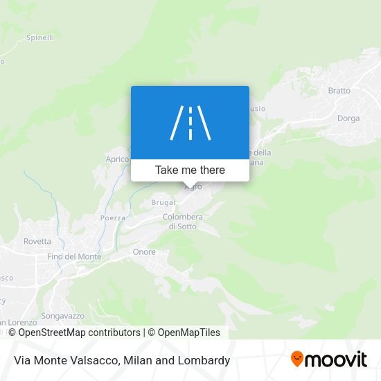 Via Monte Valsacco map