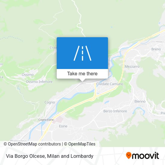 Via Borgo Olcese map
