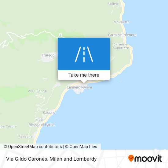 Via Gildo Carones map
