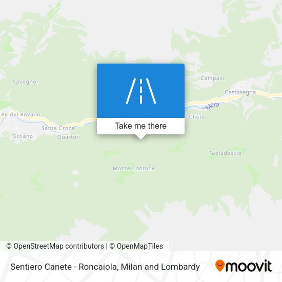 Sentiero Canete - Roncaiola map