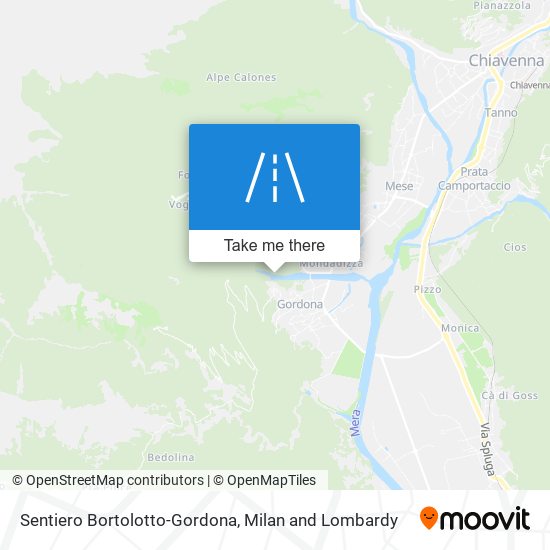 Sentiero Bortolotto-Gordona map