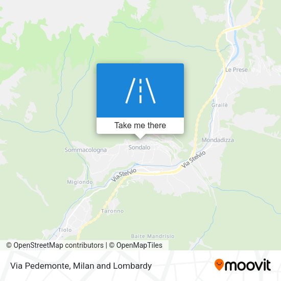 Via Pedemonte map