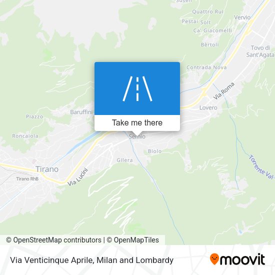 Via Venticinque Aprile map