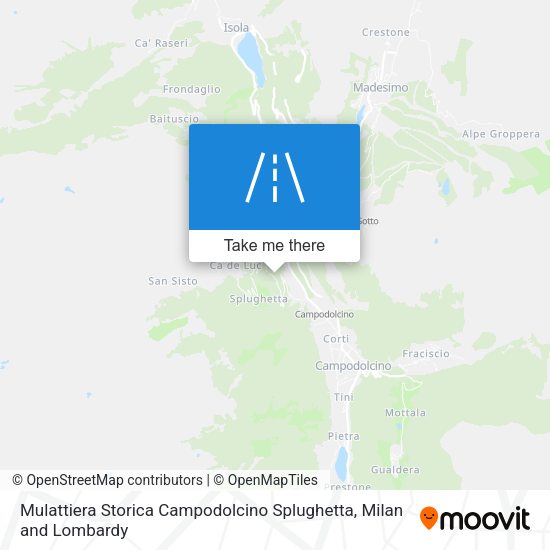 Mulattiera Storica Campodolcino Splughetta map