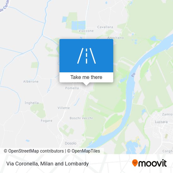 Via Coronella map