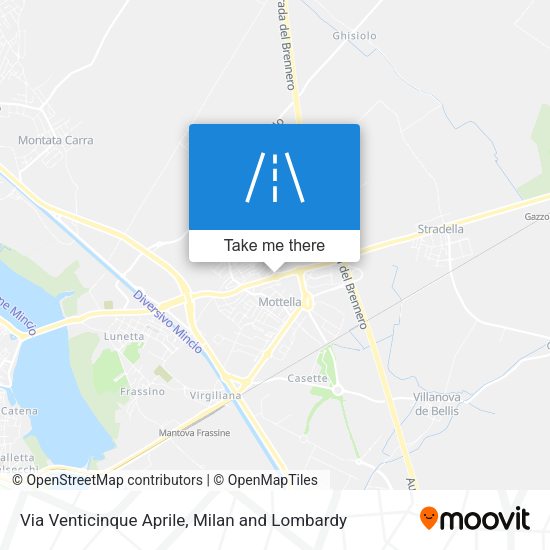 Via Venticinque Aprile map