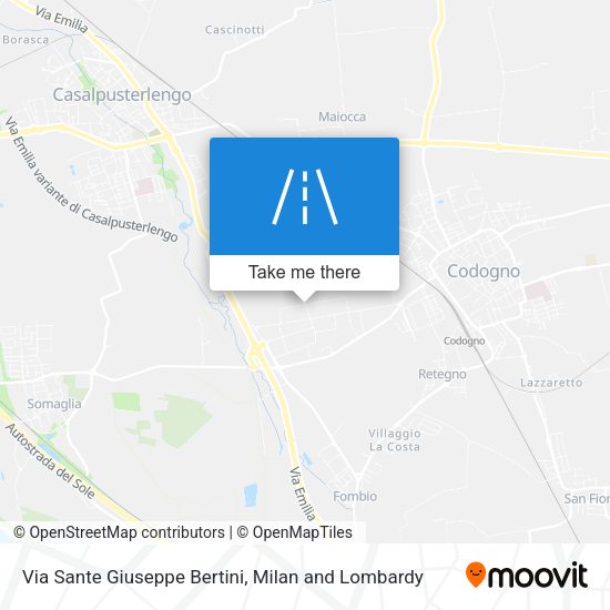 Via Sante Giuseppe Bertini map