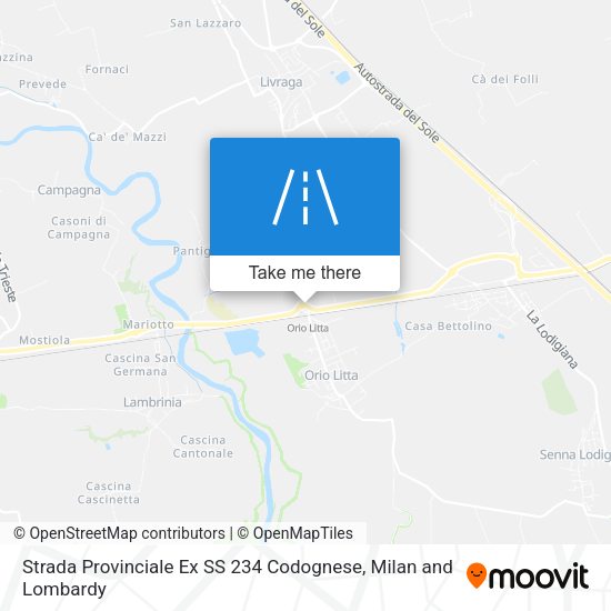 Strada Provinciale Ex SS 234 Codognese map