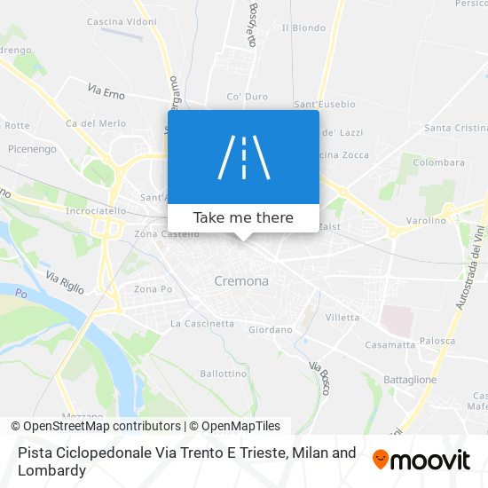 Pista Ciclopedonale Via Trento E Trieste map