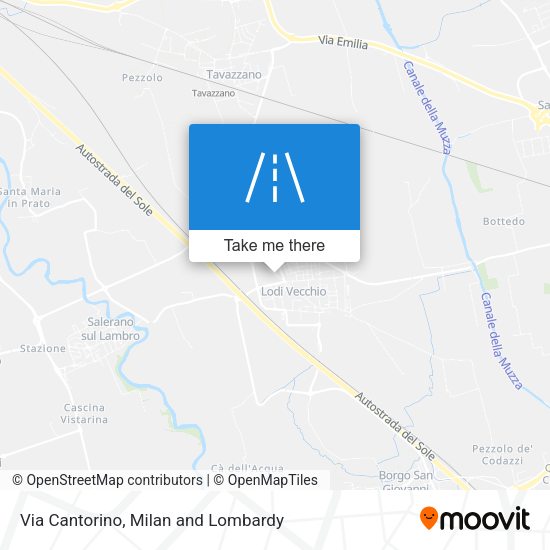 Via Cantorino map