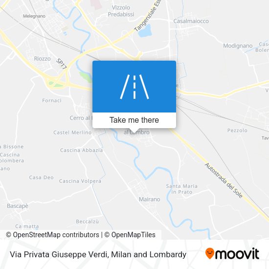 Via Privata Giuseppe Verdi map