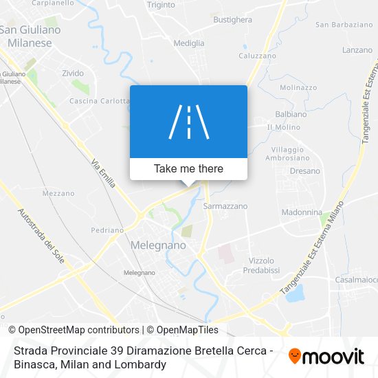 Strada Provinciale 39 Diramazione Bretella Cerca - Binasca map