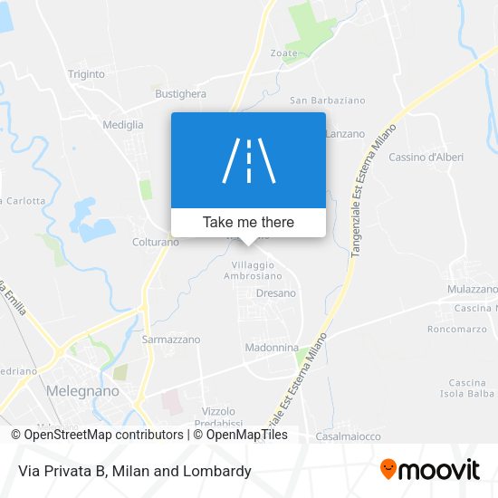 Via Privata B map