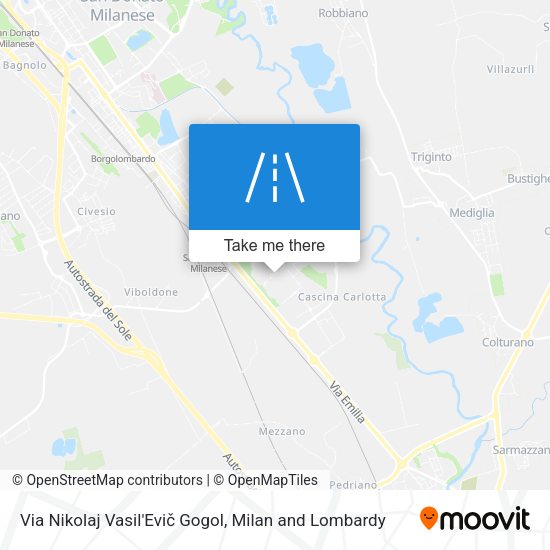 Via Nikolaj Vasil'Evič Gogol map