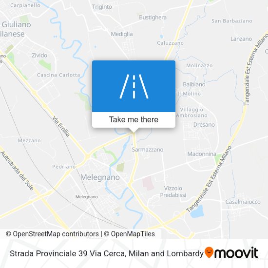 Strada Provinciale 39 Via Cerca map