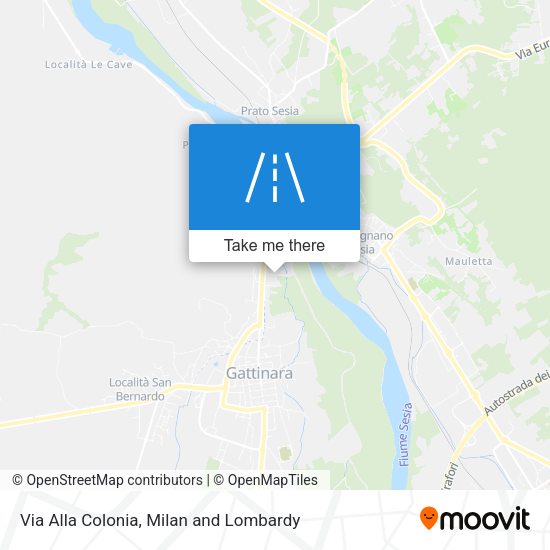 Via Alla Colonia map