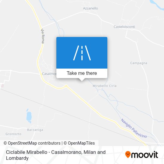 Ciclabile Mirabello - Casalmorano map