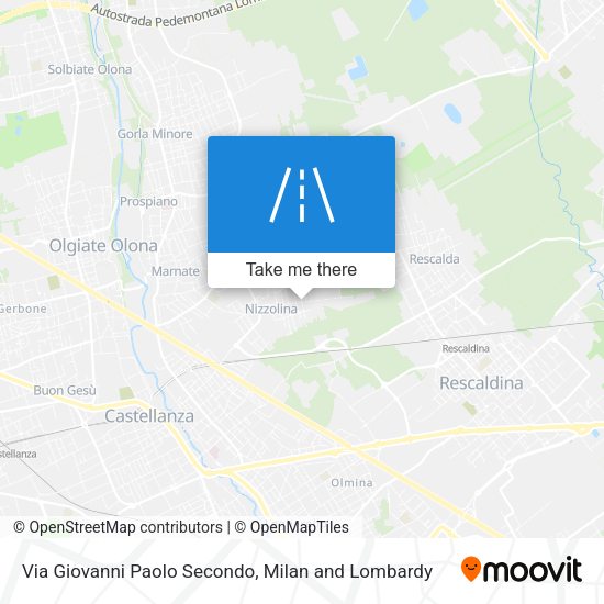 Via Giovanni Paolo Secondo map