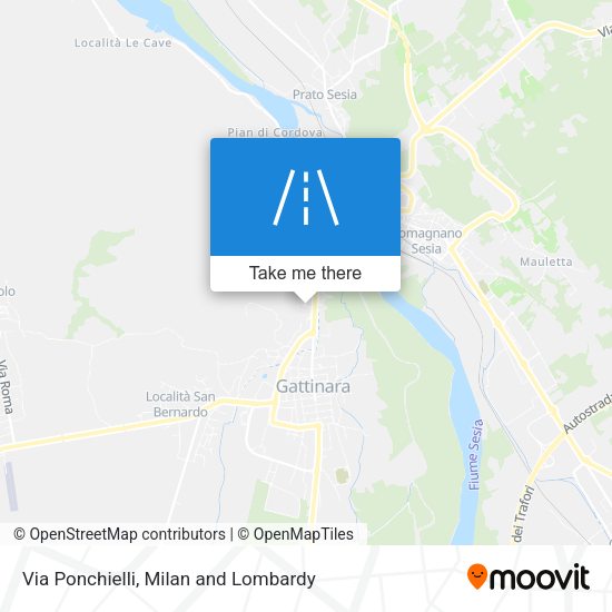 Via Ponchielli map