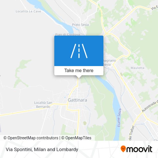 Via Spontini map