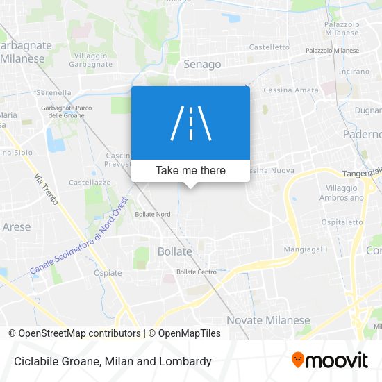 Ciclabile Groane map