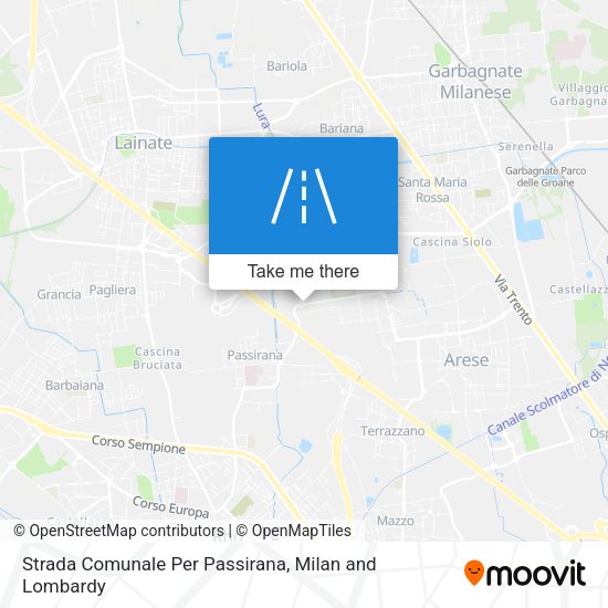 Strada Comunale Per Passirana map