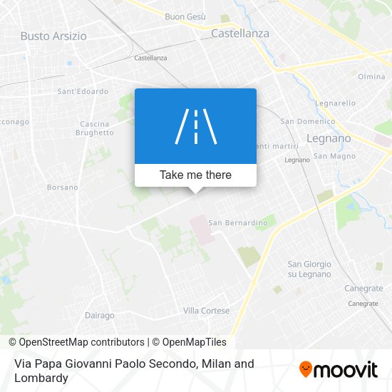 Via Papa Giovanni Paolo Secondo map