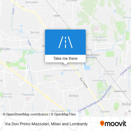 Via Don Primo Mazzolari map