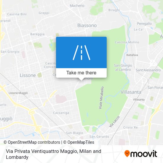 Via Privata Ventiquattro Maggio map