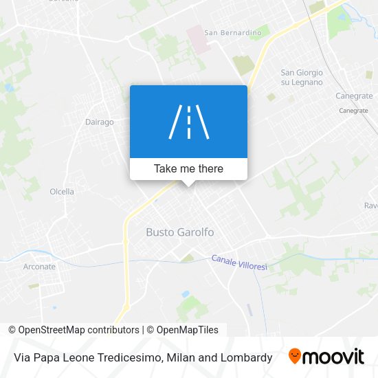 Via Papa Leone Tredicesimo map