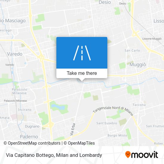 Via Capitano Bottego map
